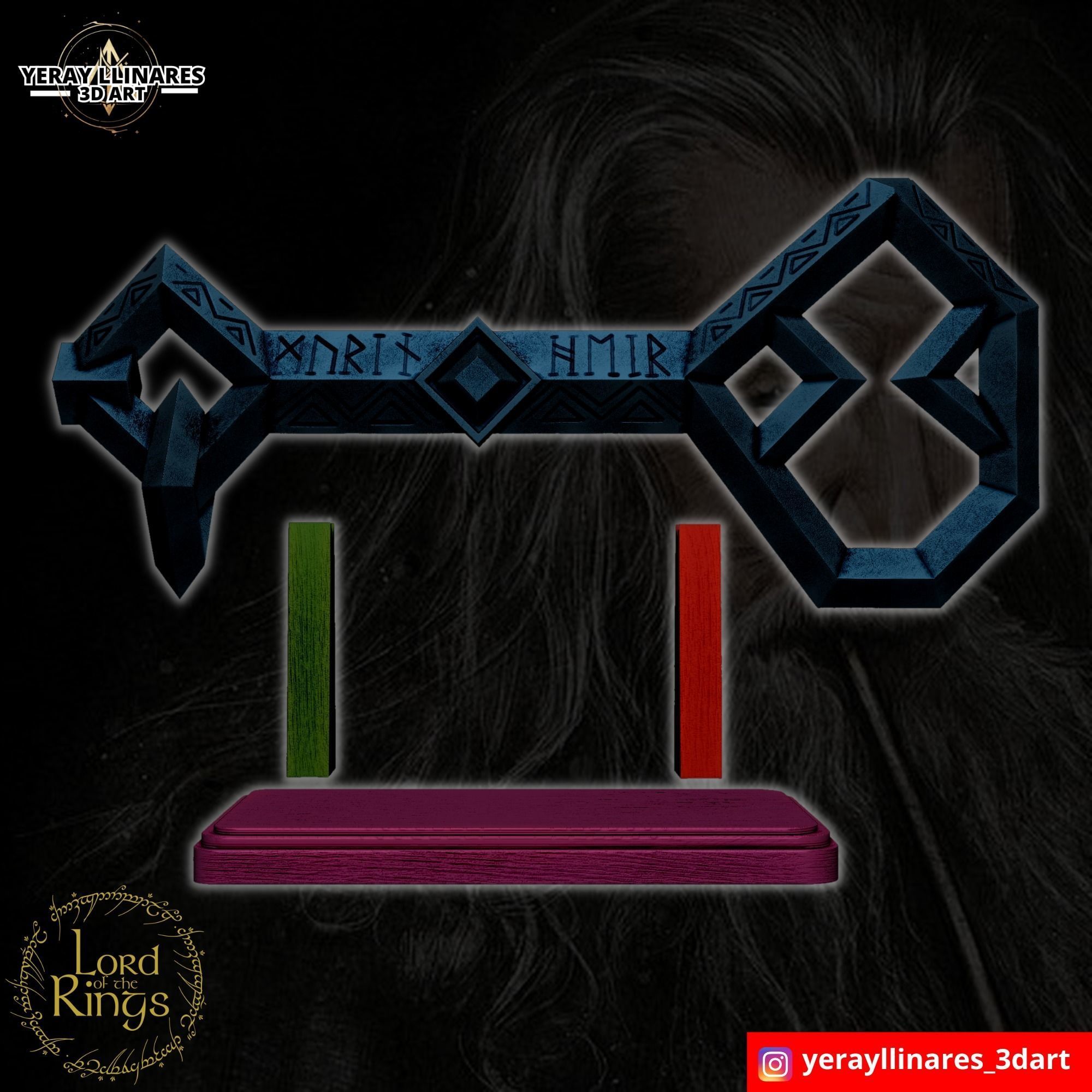 Erebor Key The Lord of The Rings 3D print model_6