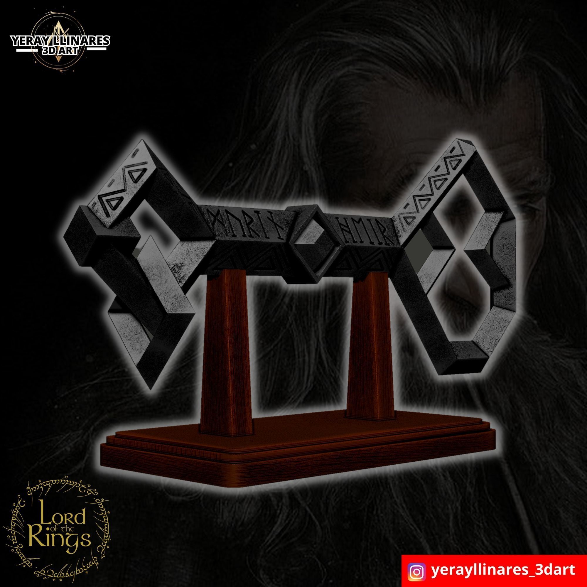 Erebor Key The Lord of The Rings 3D print model_3