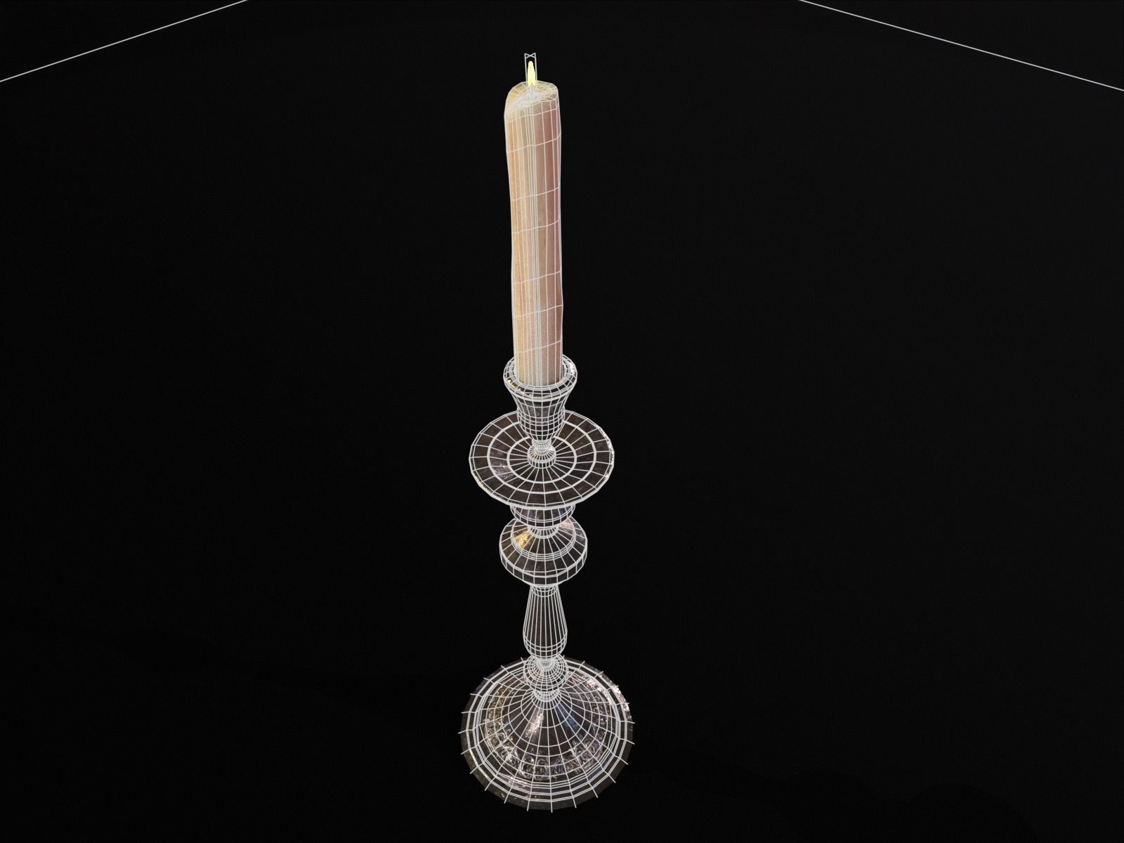 Iron Cased Candelabra Set Low-poly 3D model_39