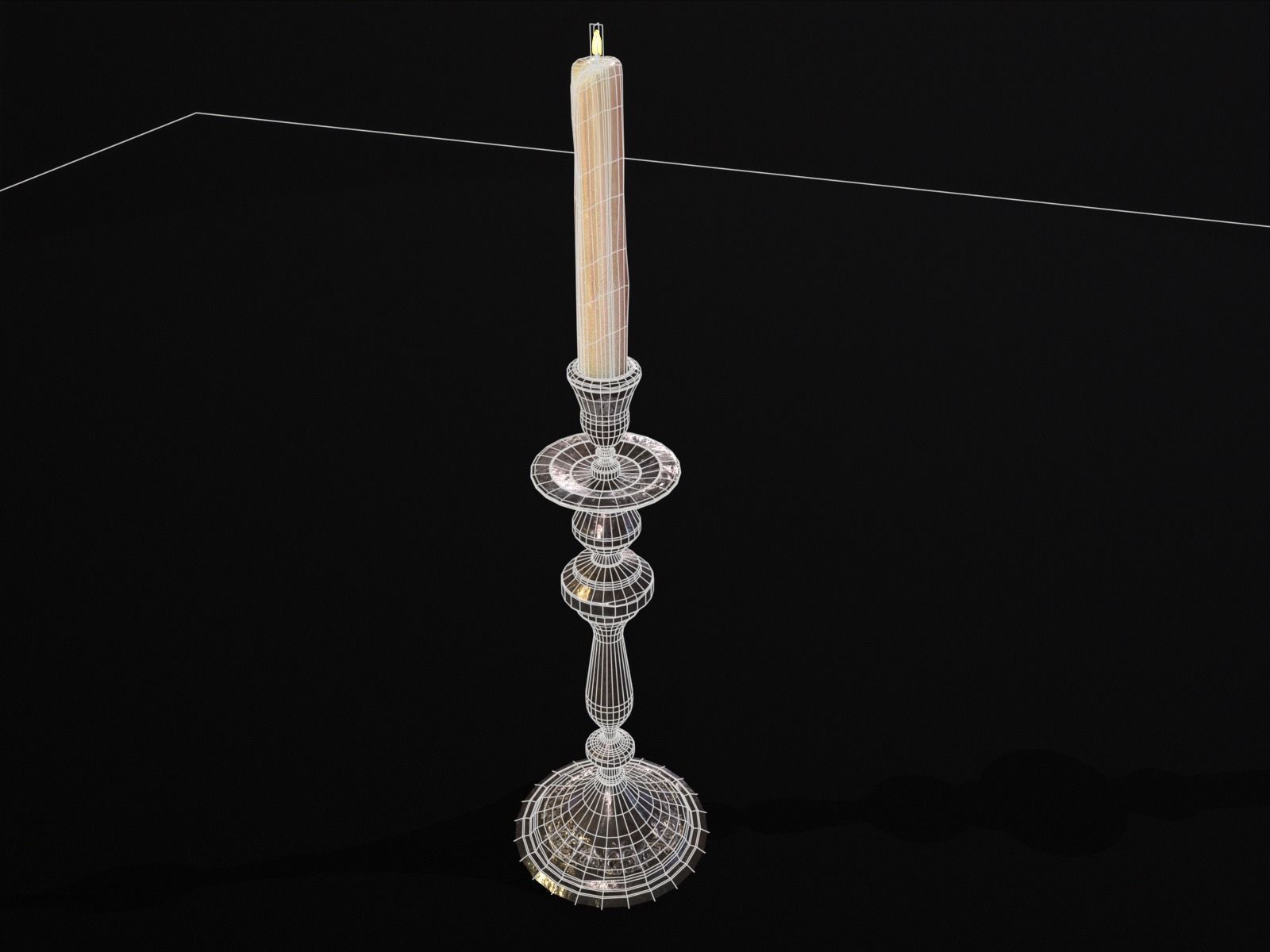 Iron Cased Candelabra Set Low-poly 3D model_37