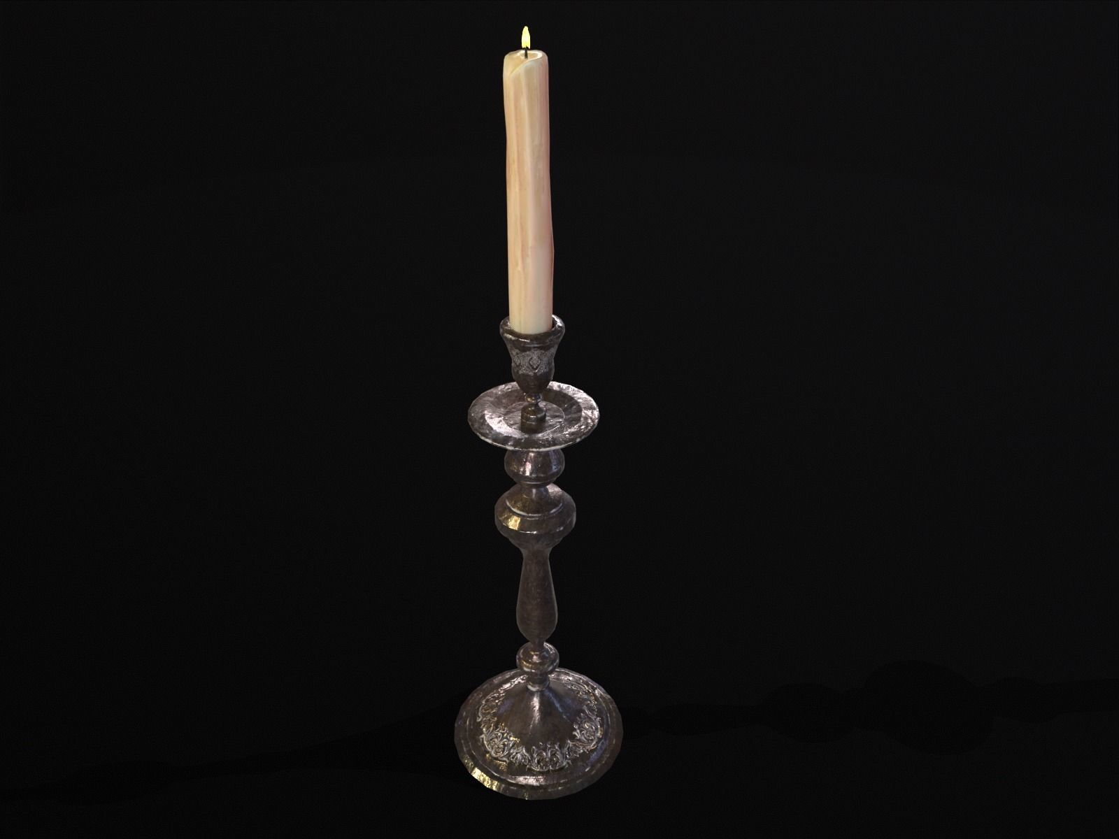 Iron Cased Candelabra Set Low-poly 3D model_36