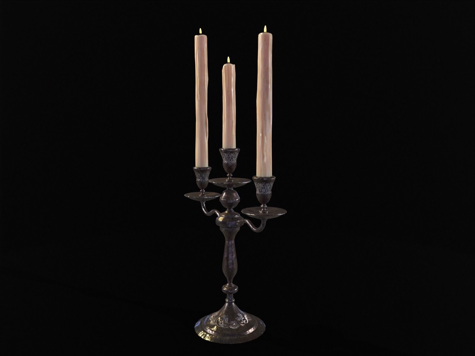 Iron Cased Candelabra Set Low-poly 3D model_15