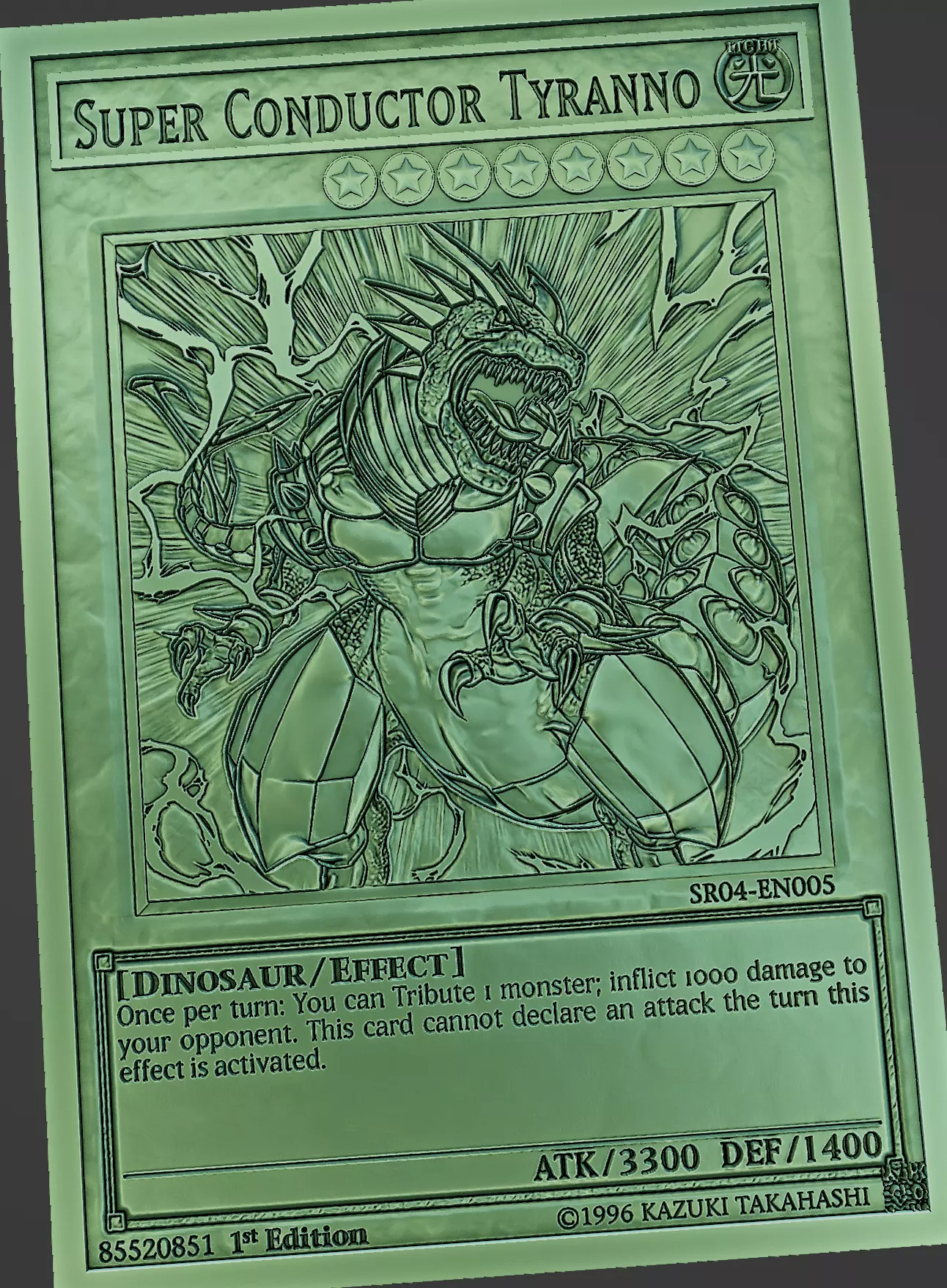 super conductor tyranno - yugioh 3D print model