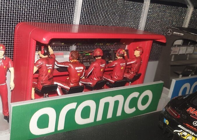 Team principals and race engineers sitting scale 1 32 3D print model