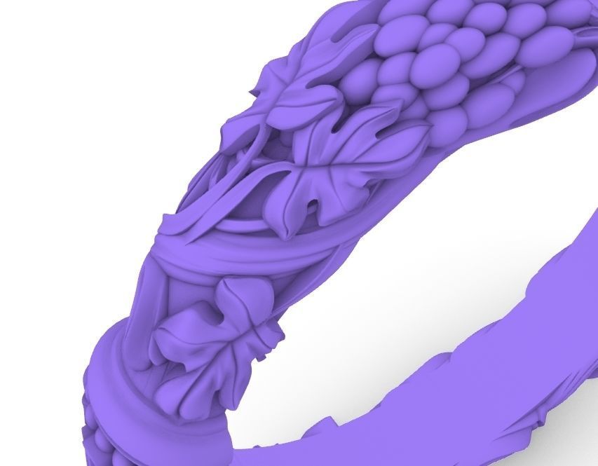 Leaf  Vine Patterns Sheet flower Ring 3D print model_25