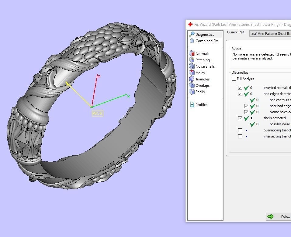 Leaf  Vine Patterns Sheet flower Ring 3D print model_22