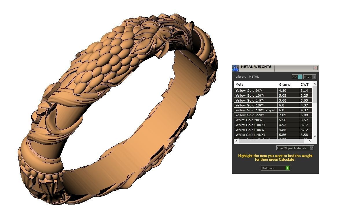 Leaf  Vine Patterns Sheet flower Ring 3D print model_18