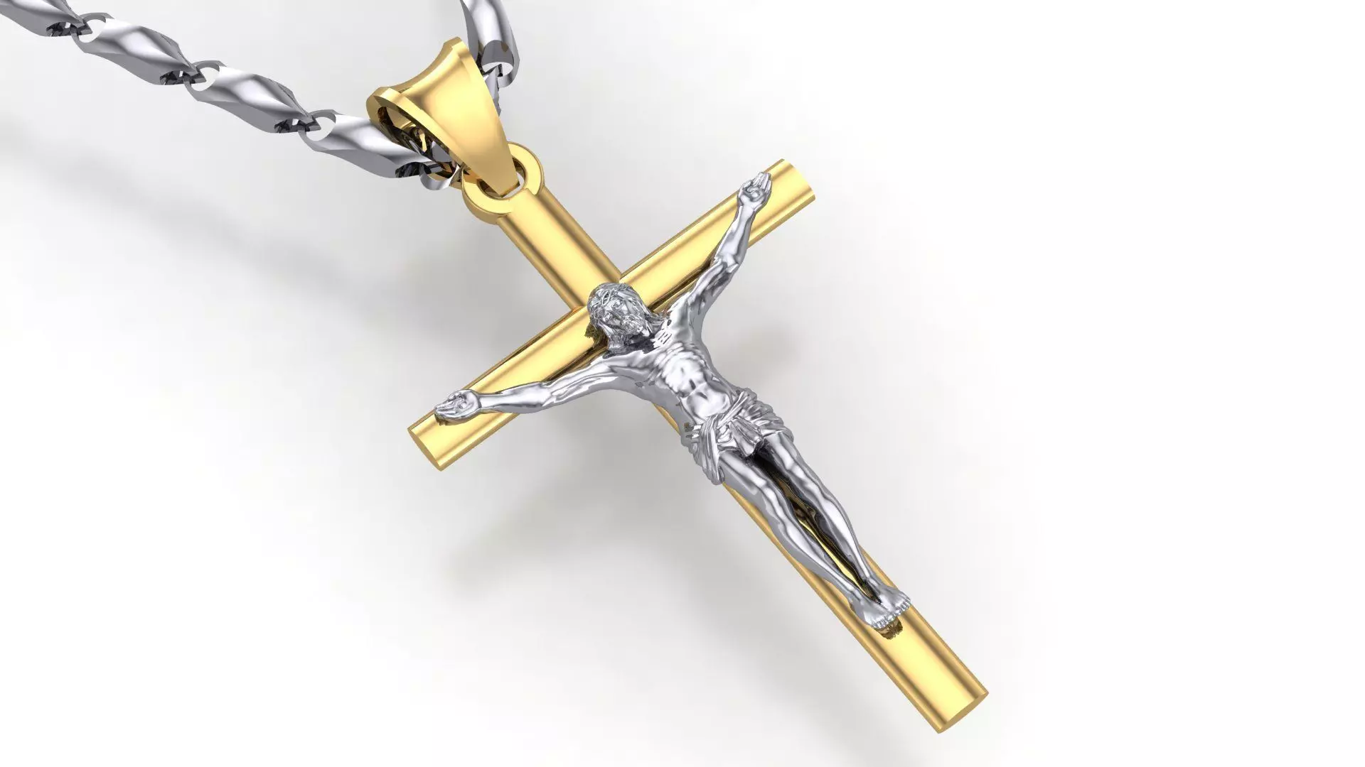 Cross Jesus simple D5 3D print model_0