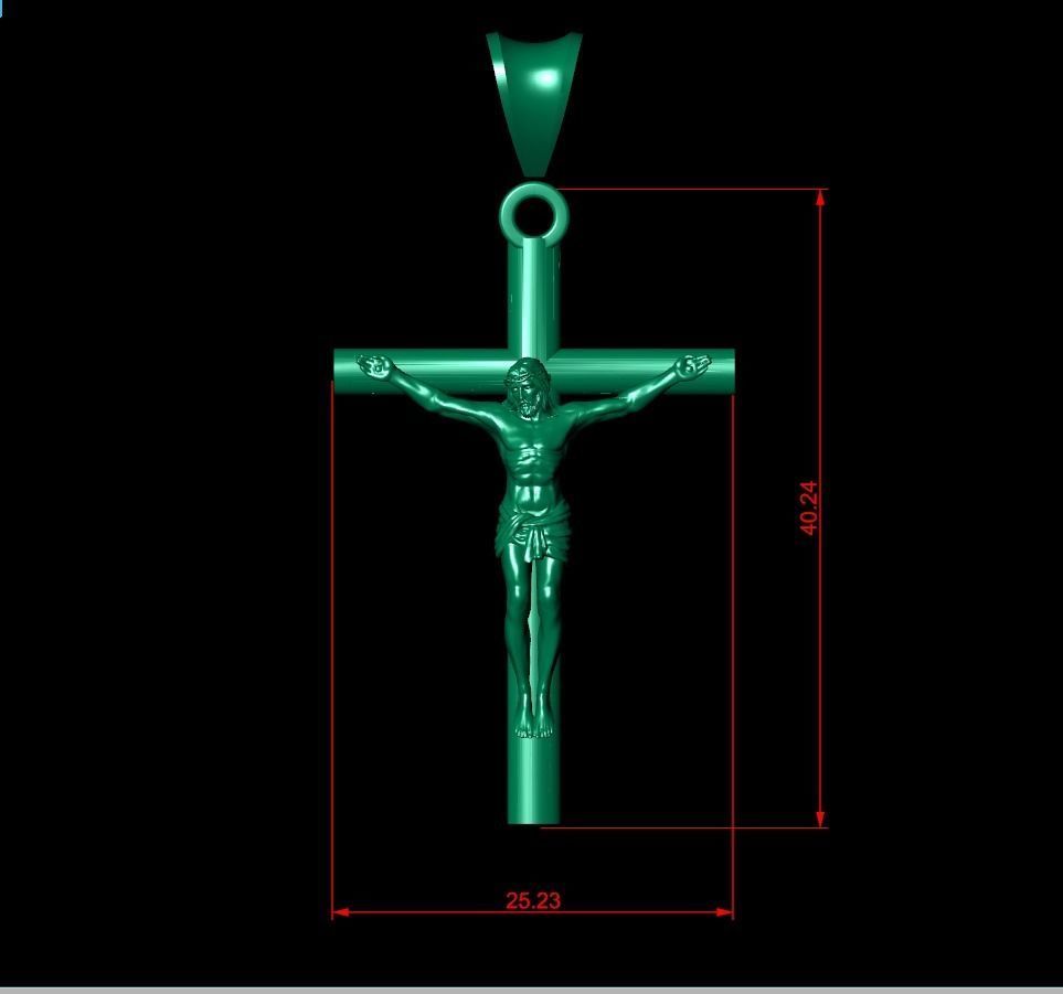 Cross Jesus simple D5 3D print model_2