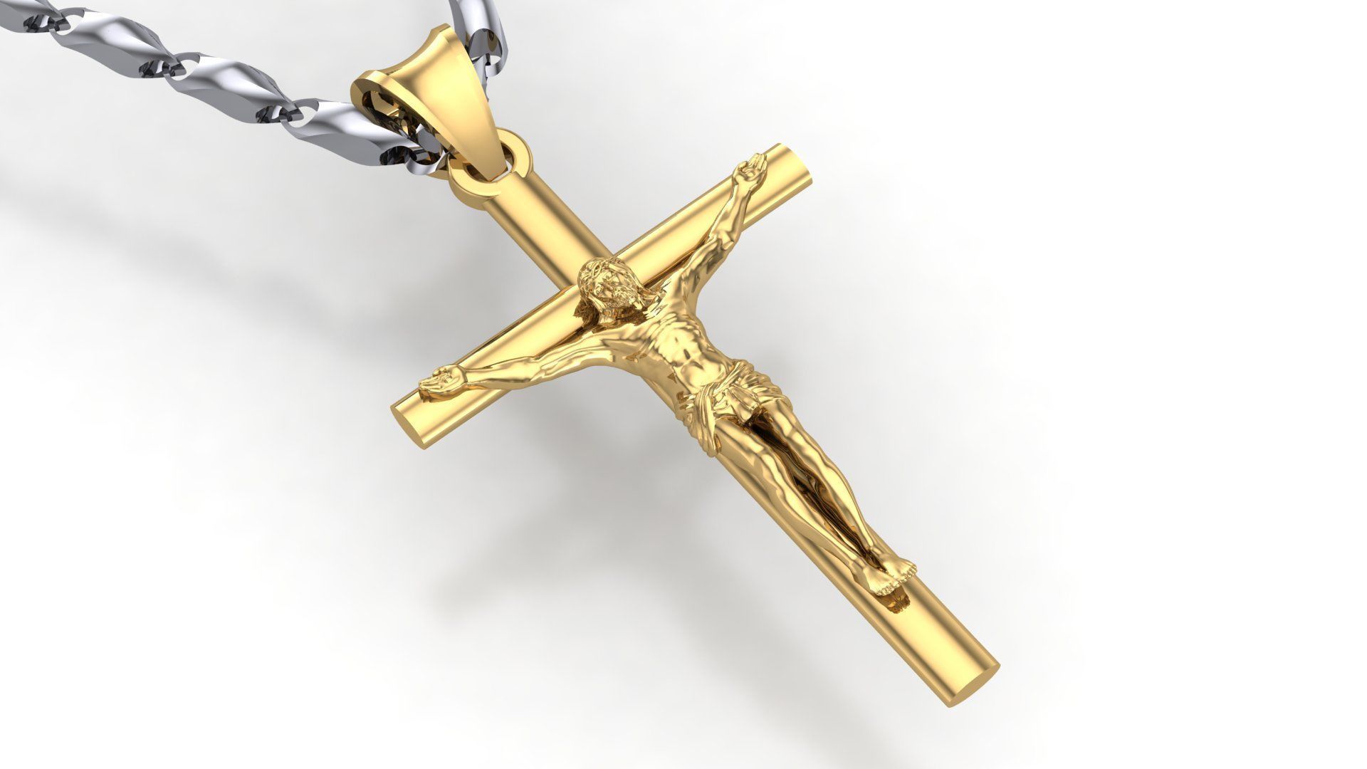 Cross Jesus simple D5 3D print model_3