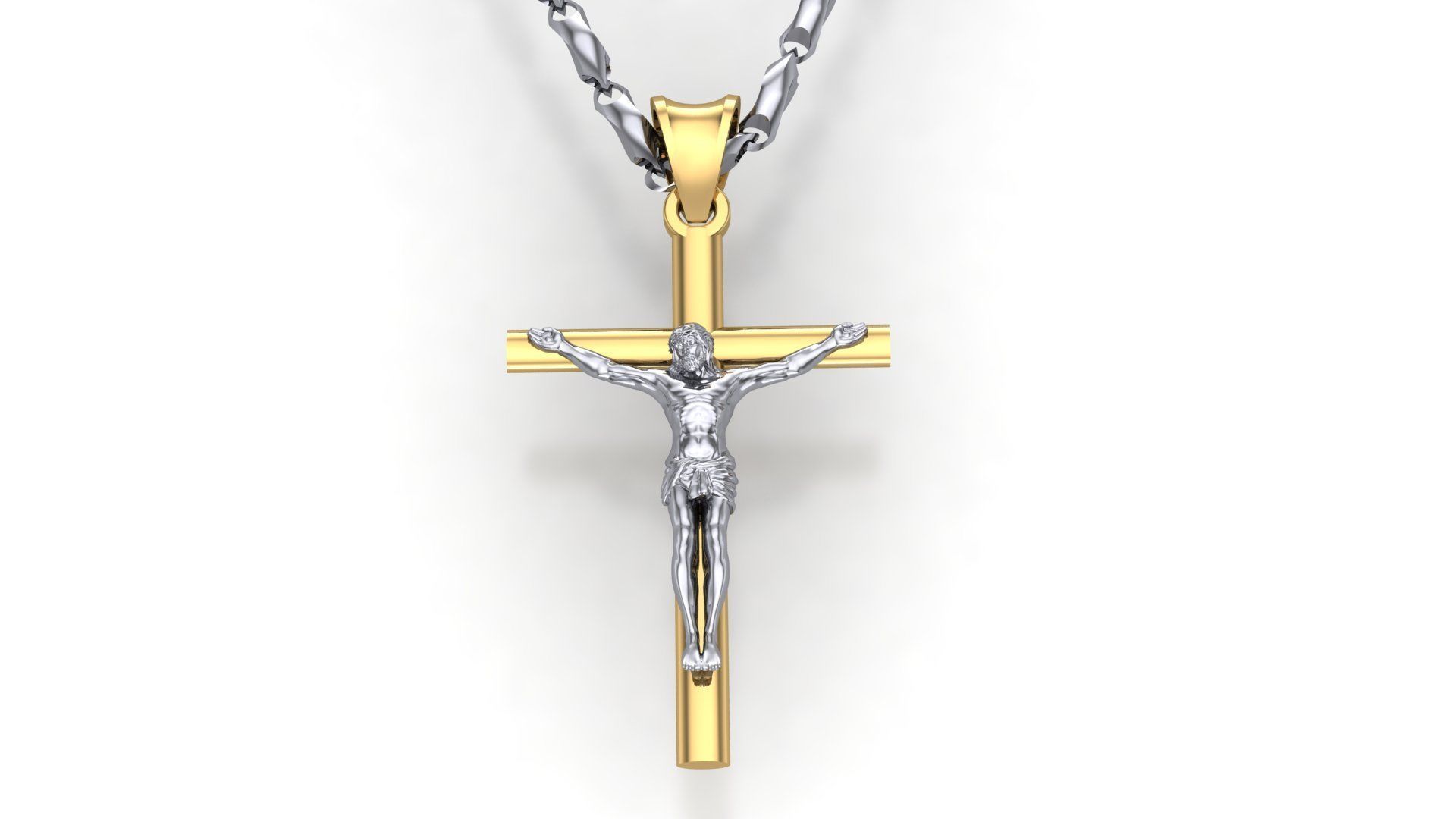 Cross Jesus simple D5 3D print model_4