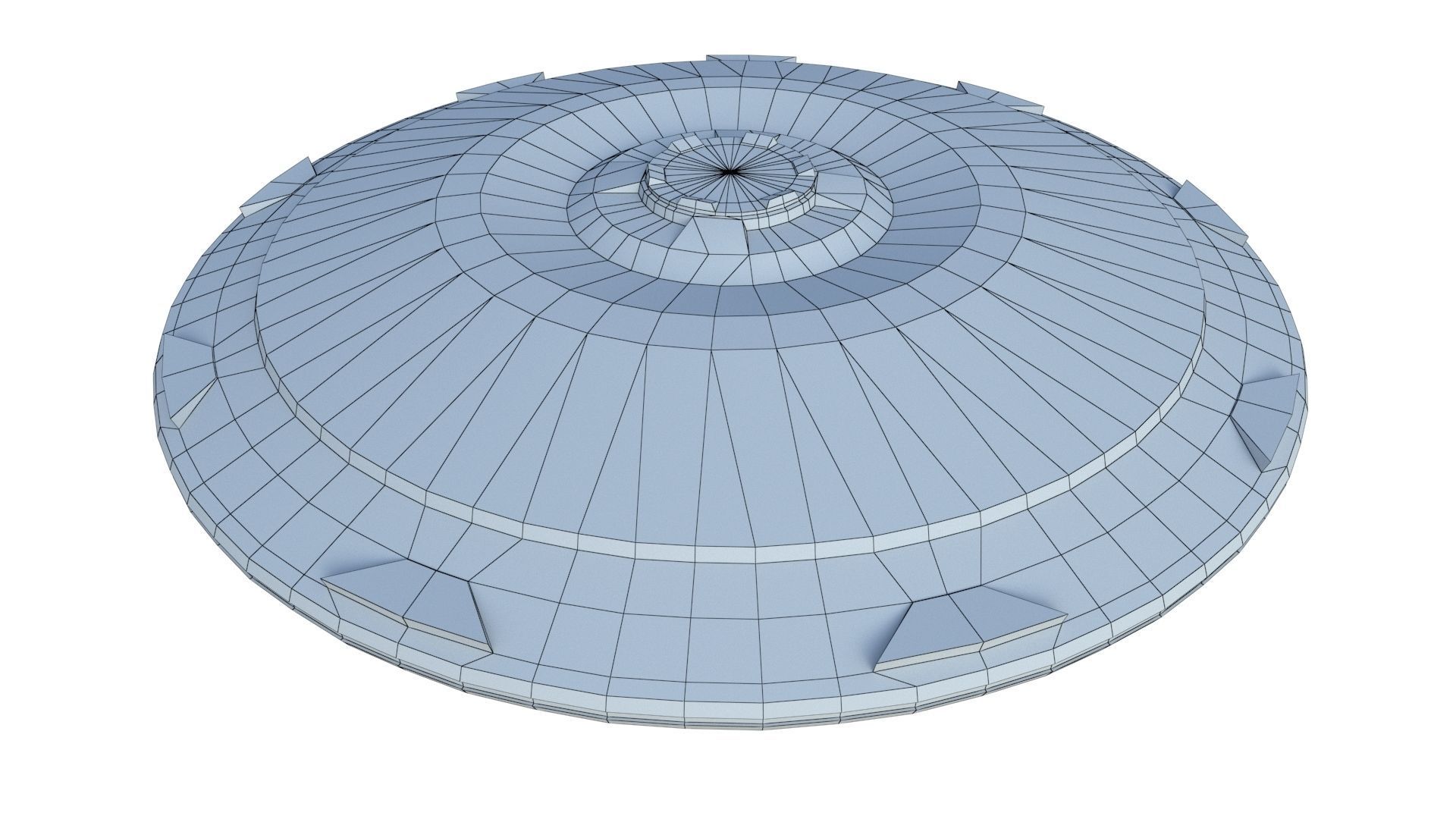 UFO Alien Spaceship Low-poly 3D model_9