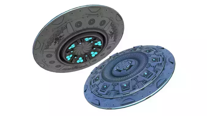 UFO Alien Spaceship Low-poly 3D model