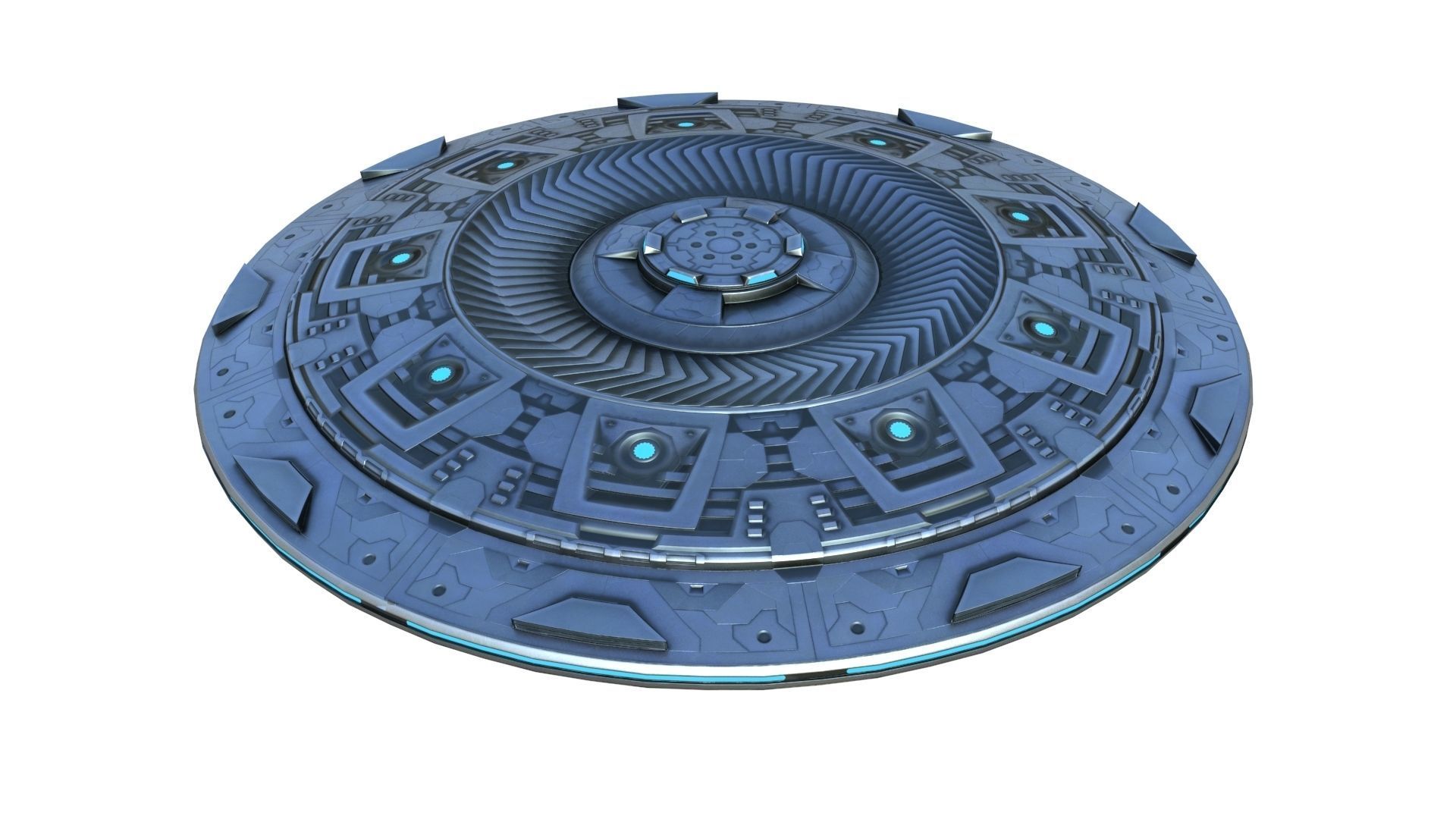 UFO Alien Spaceship Low-poly 3D model_6