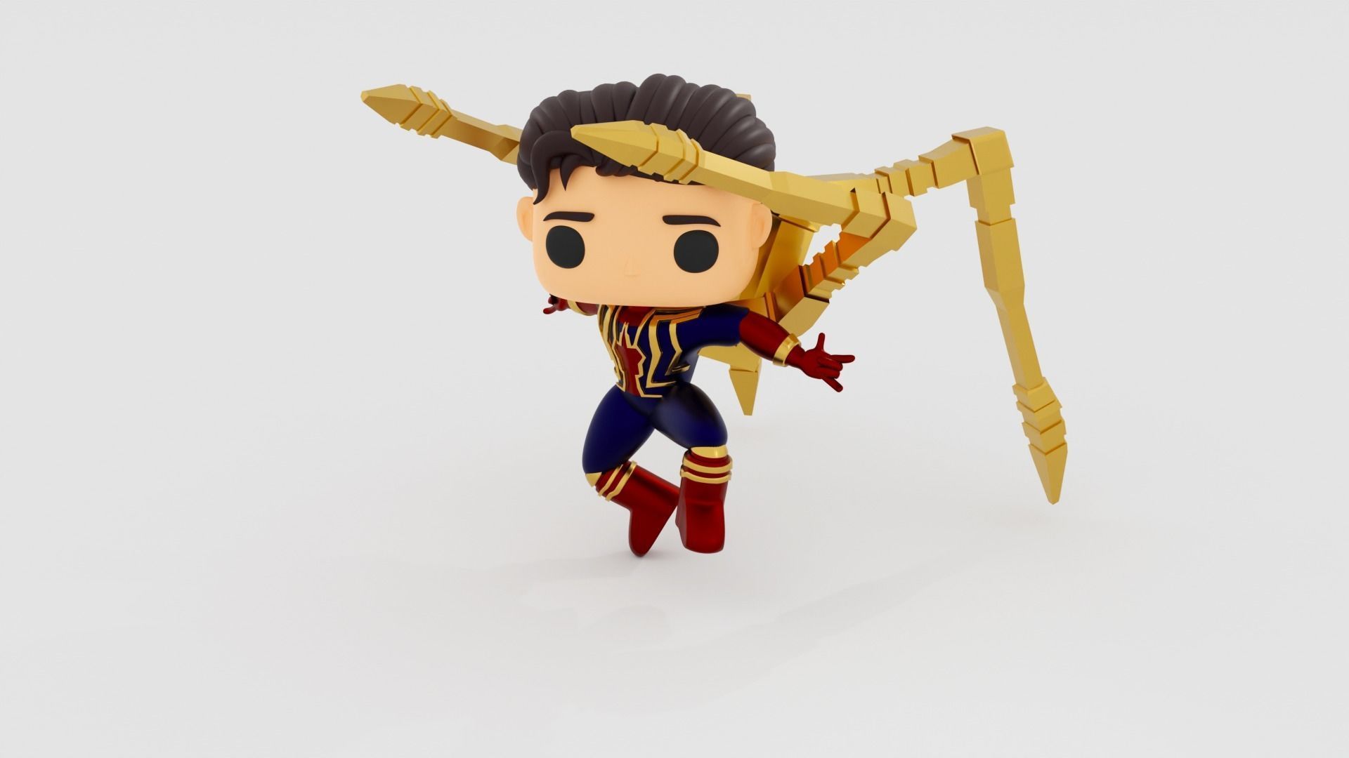 spider man   Iron spider suit funko pop 3D model_5