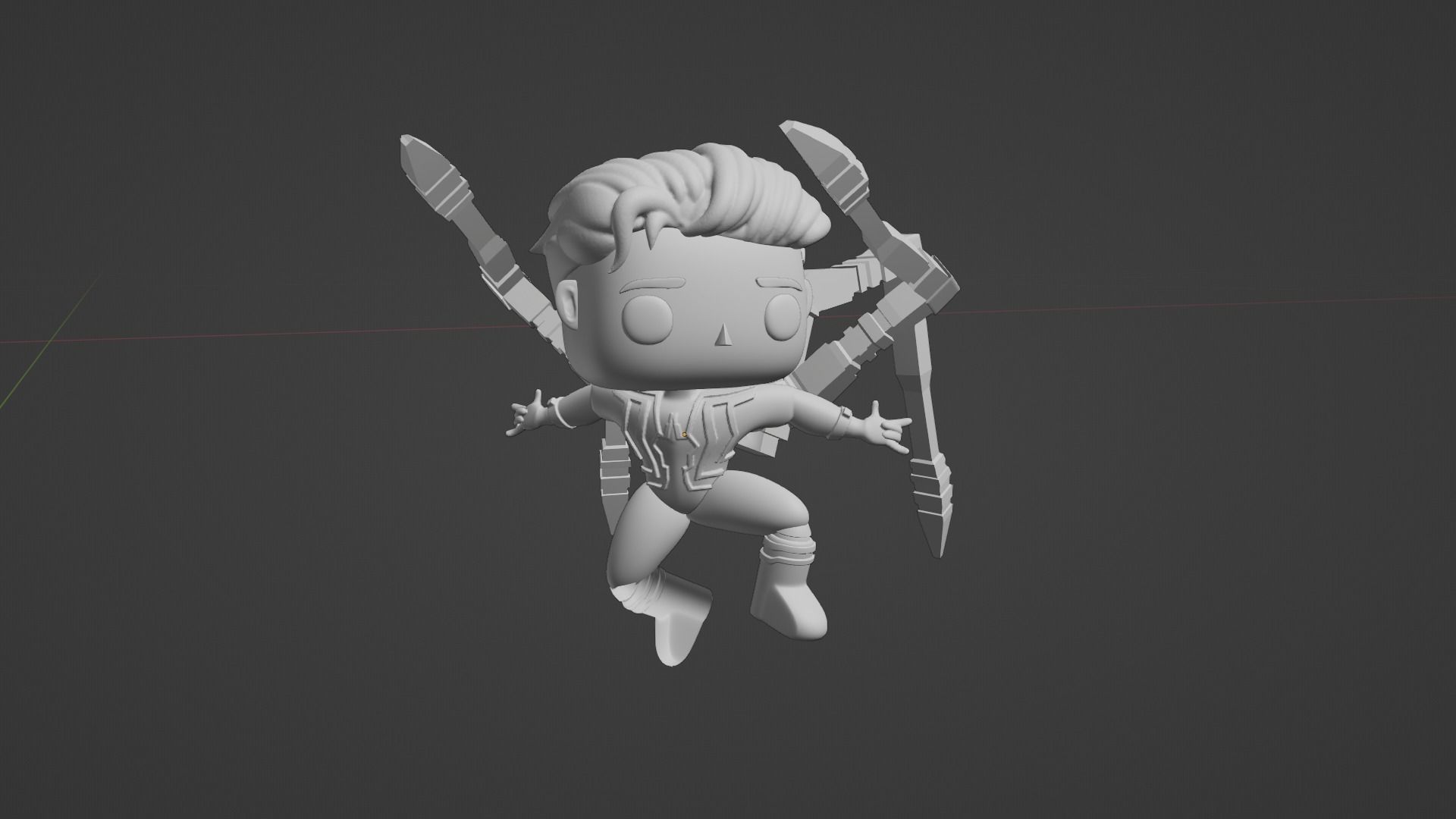 spider man   Iron spider suit funko pop 3D model_14