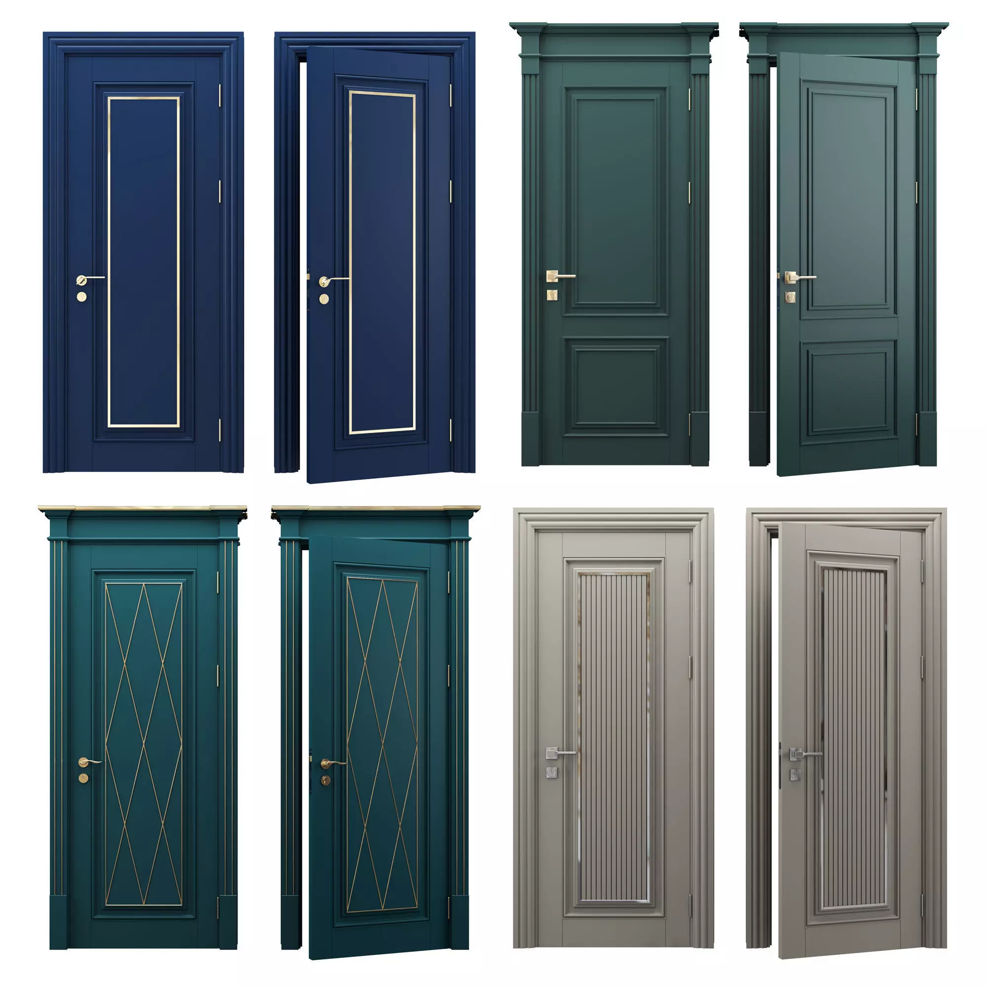 Doors collection 1 3D model_0