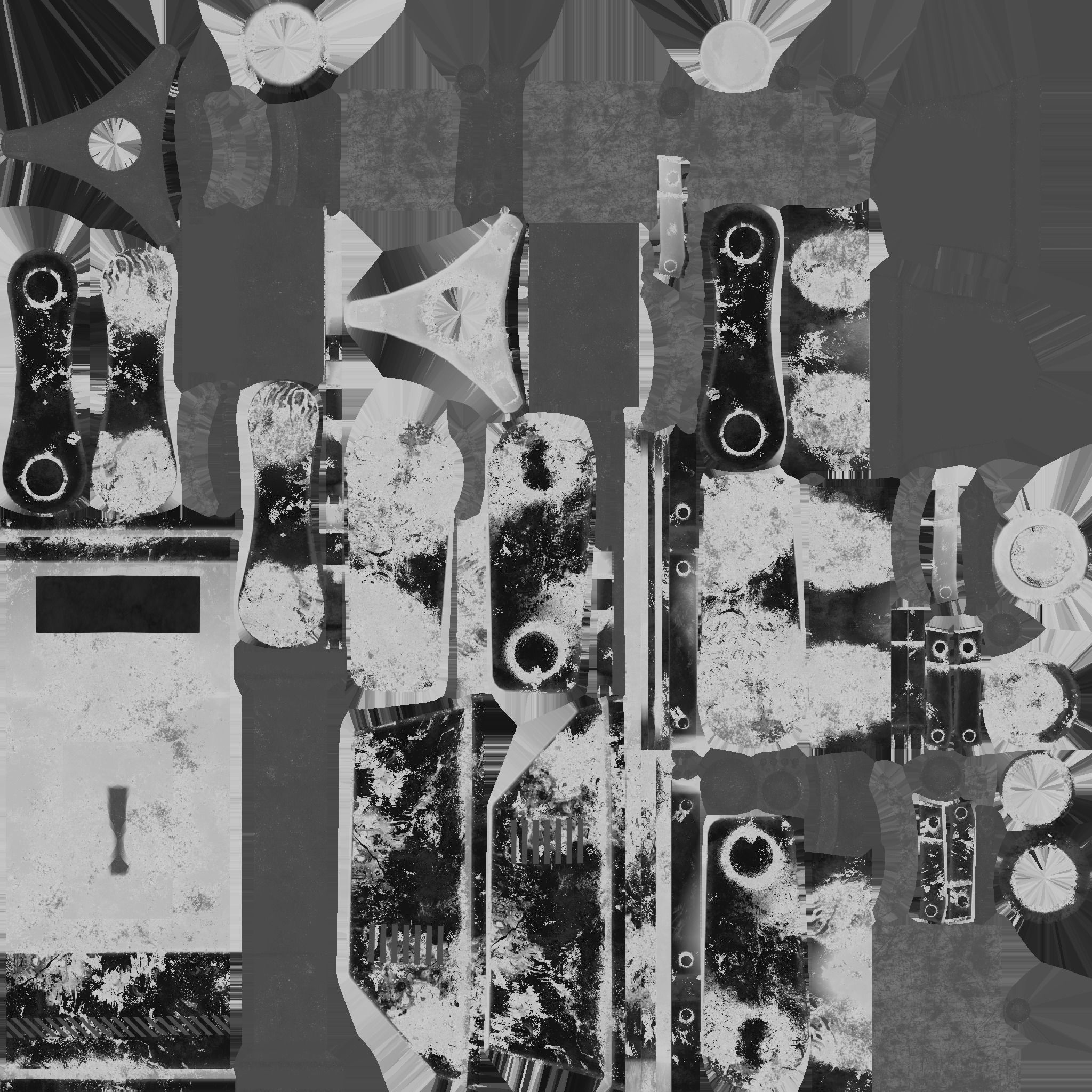 Robotic Hand A03 Yellow - Machinery Industrial Design Low-poly 3D model_30