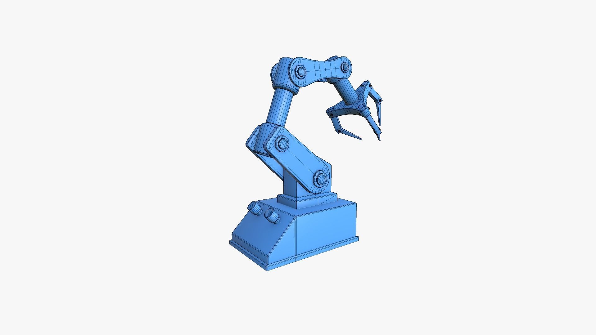 Robotic Hand A03 Yellow - Machinery Industrial Design Low-poly 3D model_19