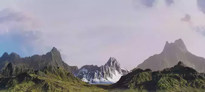 hyper realistic large scale  landscape