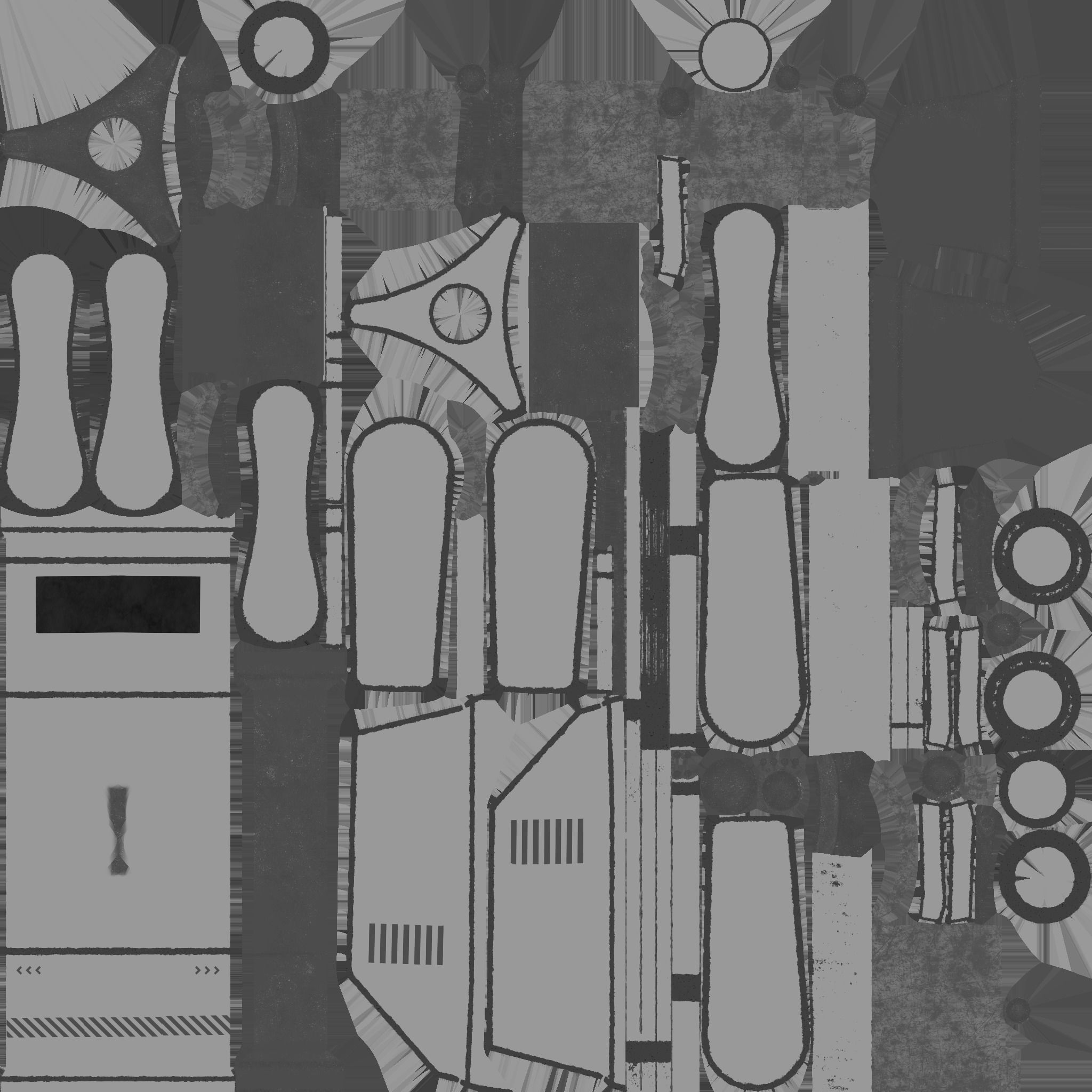 Robotic Hand A04 Red - Machinery Industrial Design Low-poly 3D model_30