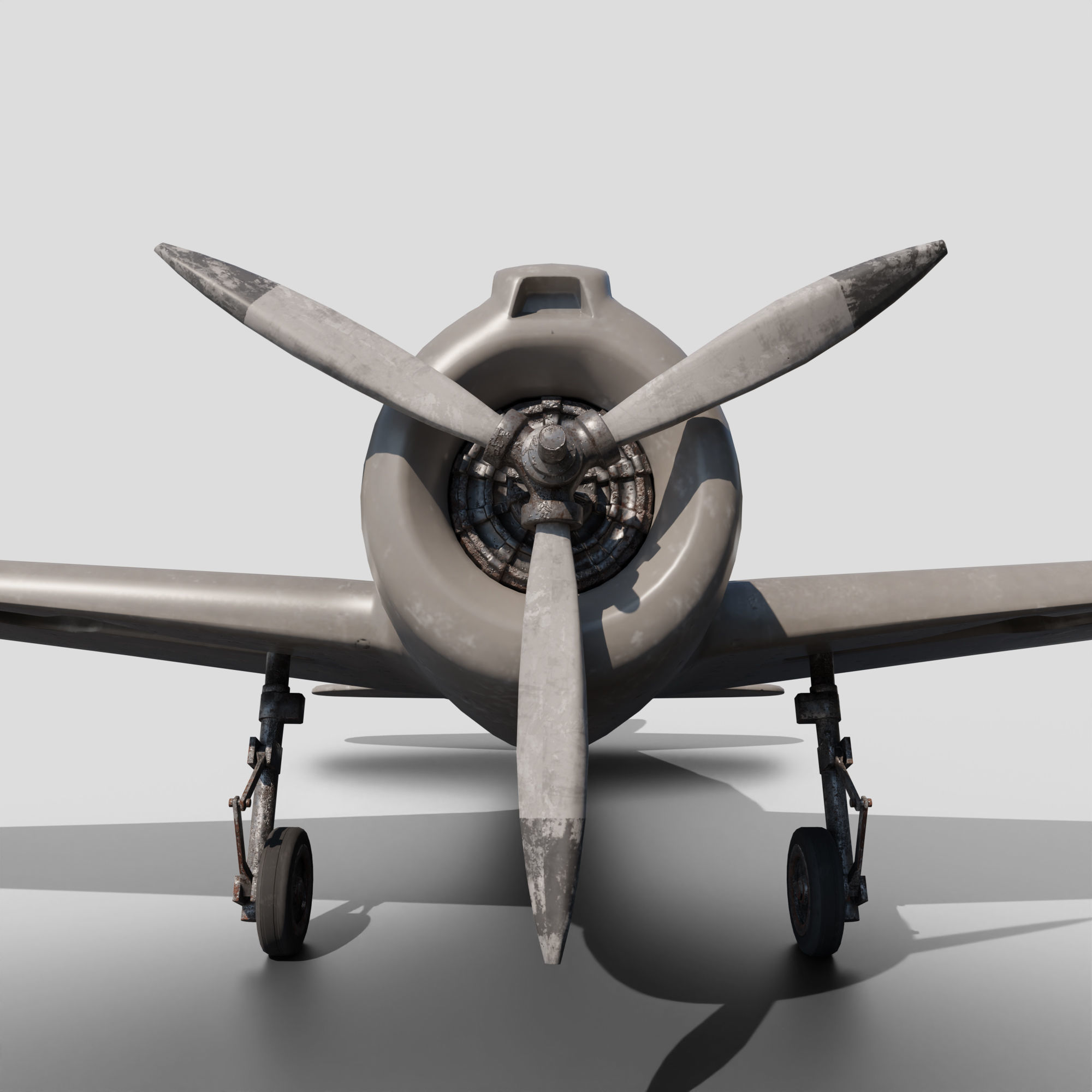 battle of midway plane-retro plane ww2 3d model 3D model_4