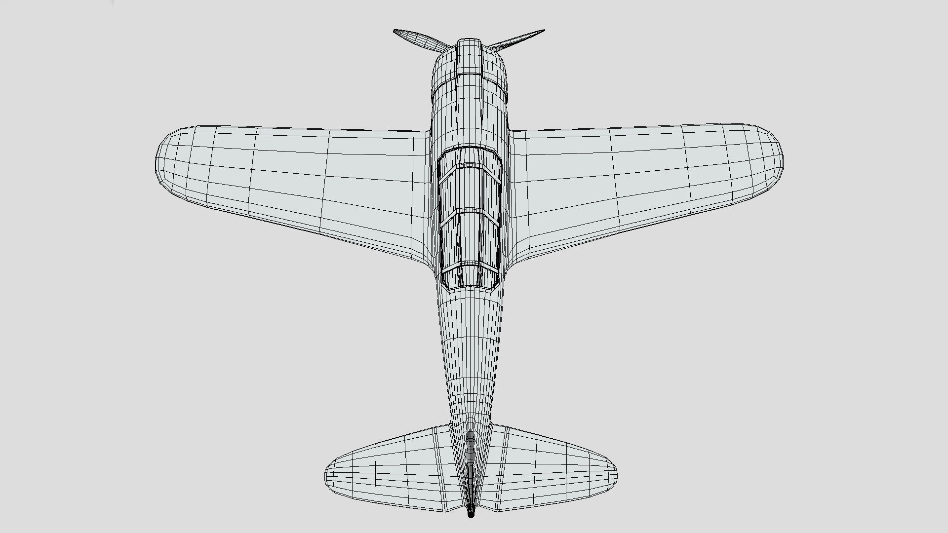 battle of midway plane-retro plane ww2 3d model 3D model_8