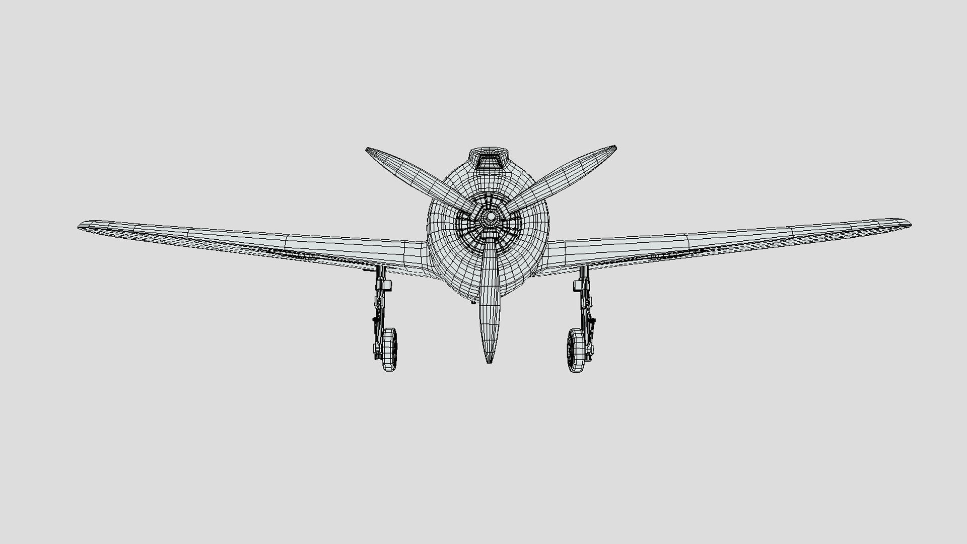 battle of midway plane-retro plane ww2 3d model 3D model_9