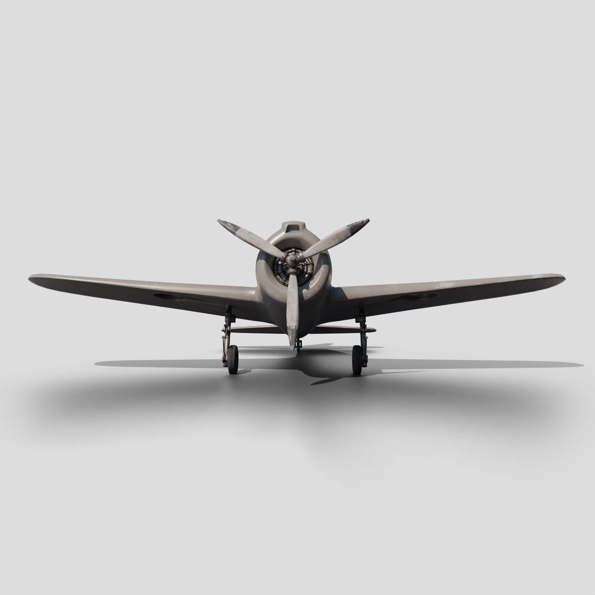 battle of midway plane-retro plane ww2 3d model 3D model_2