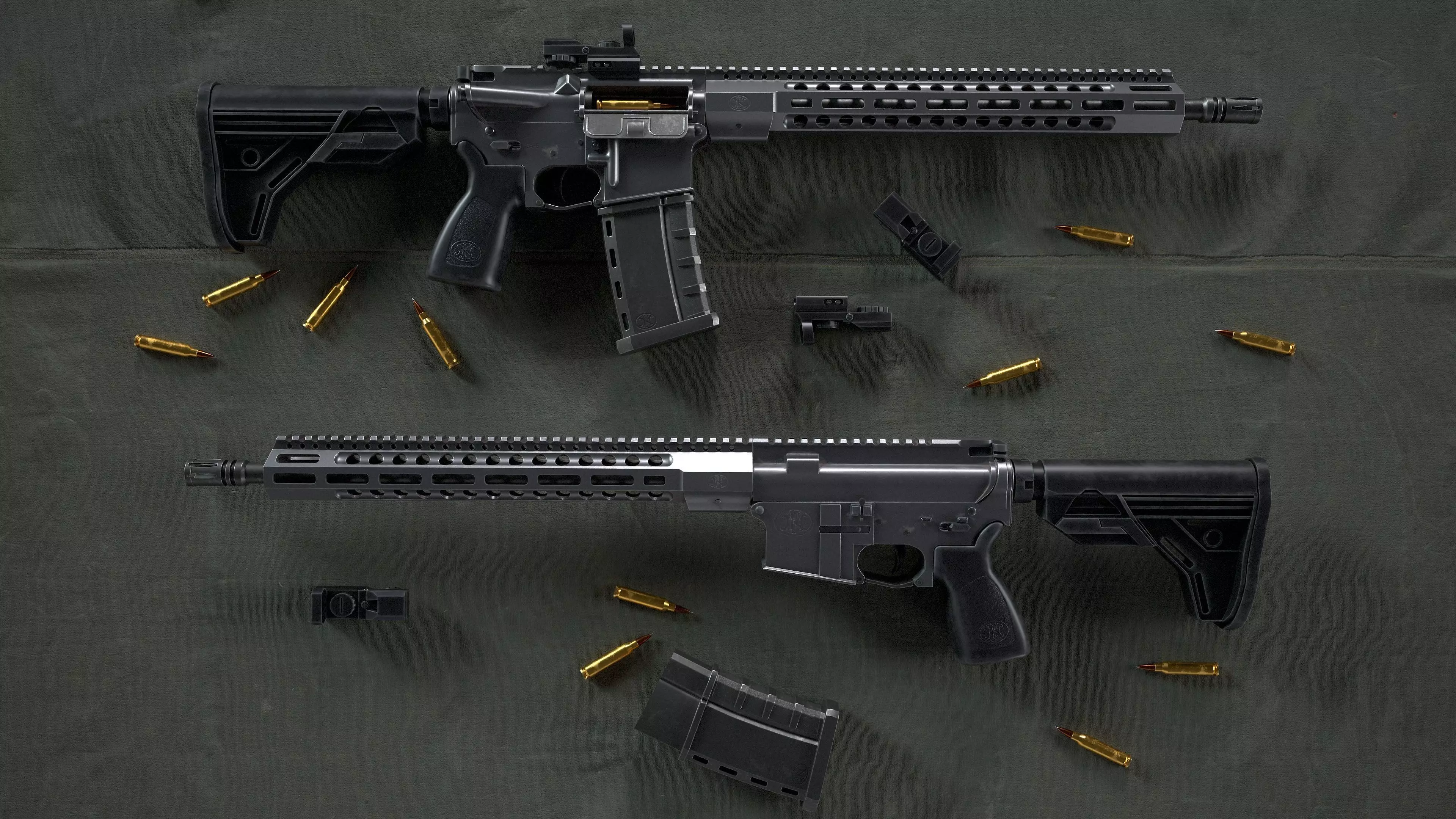 FN 15 TAC3 Tactical Rifle Low-poly 3D model_0