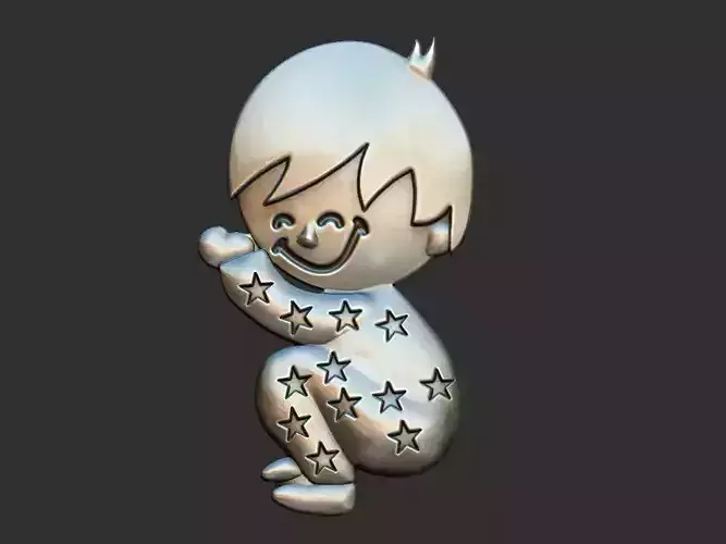 Baby Boy sleeping 3D print model