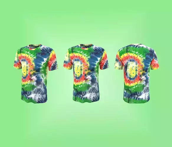 Men Tie-Dye Apparel 3D Tee