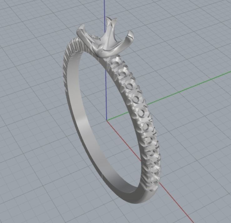 Engagement rings 3D print model_9