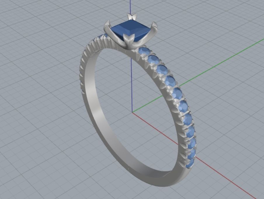 Engagement rings 3D print model_5