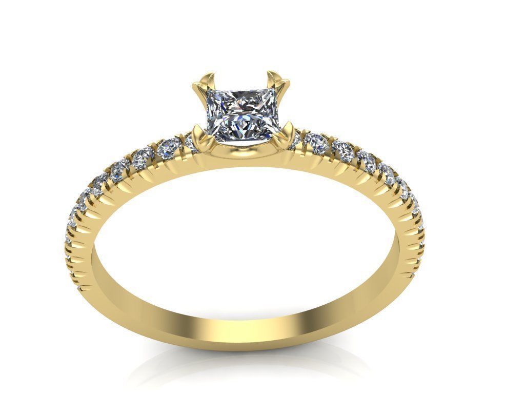 Engagement rings 3D print model_1