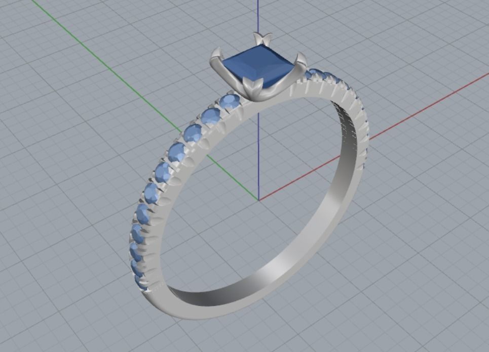 Engagement rings 3D print model_7