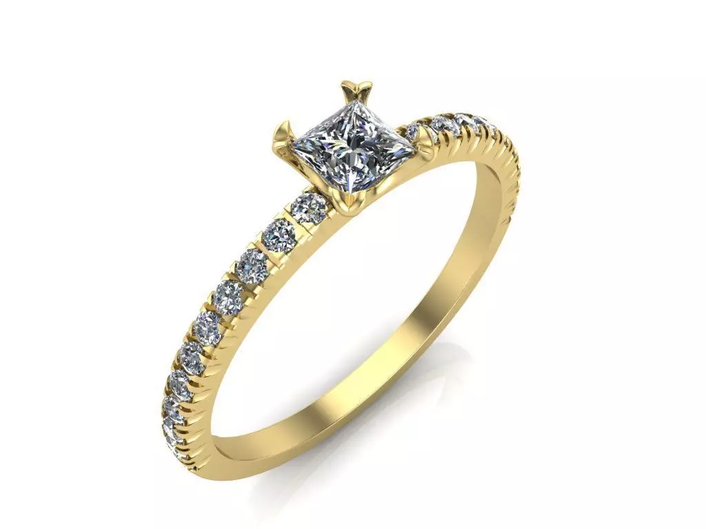 Engagement rings 3D print model_0