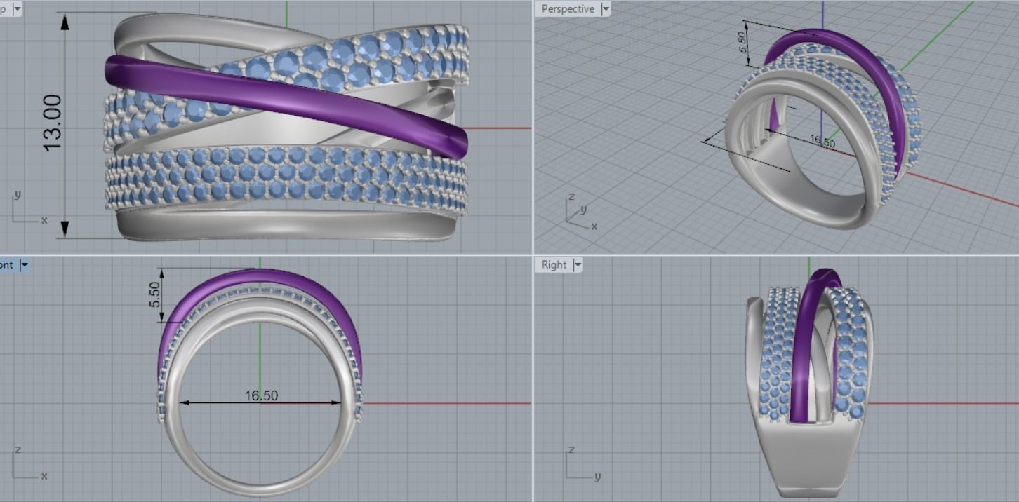 beautiful ring 3D print model_4