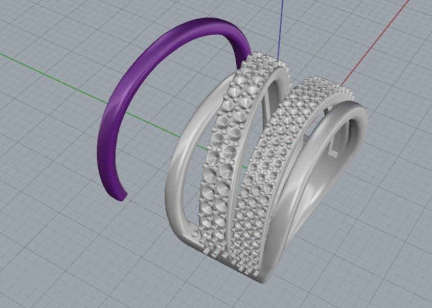 beautiful ring 3D print model_9