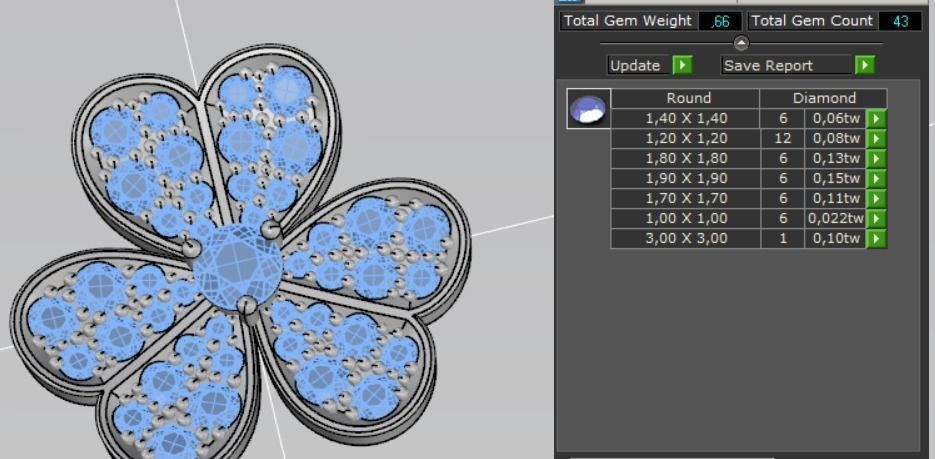 Clover Lucky pendant 3D print model_9