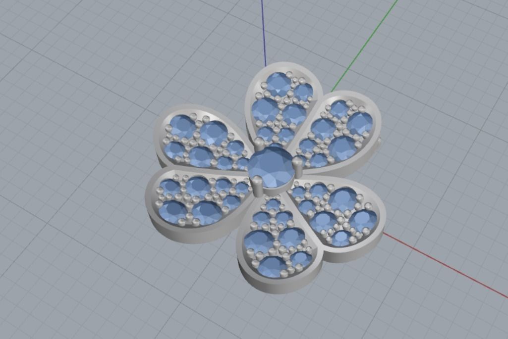 Clover Lucky pendant 3D print model_6