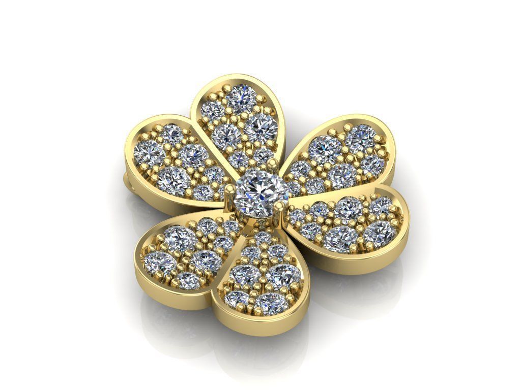 Clover Lucky pendant 3D print model_1