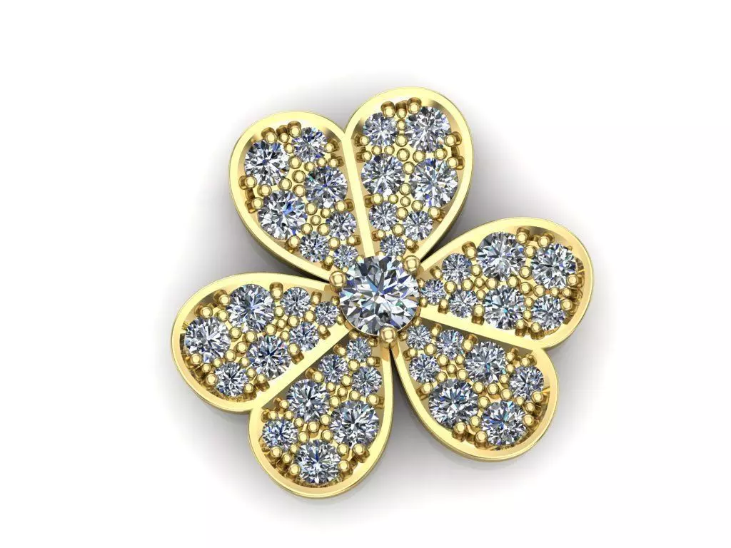 Clover Lucky pendant 3D print model_0