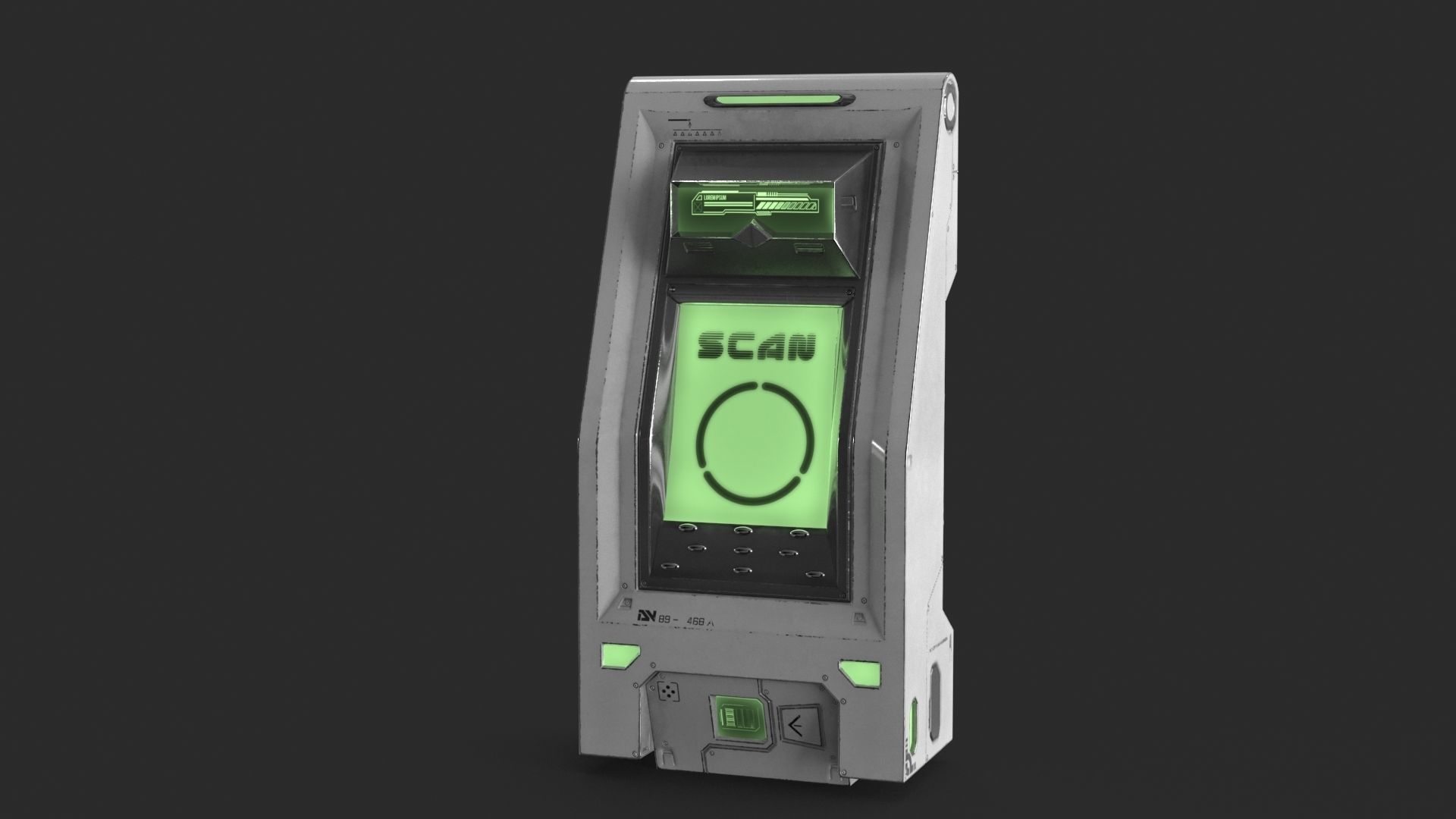Sci Fi Scanner Display v2 Low-poly 3D model_13