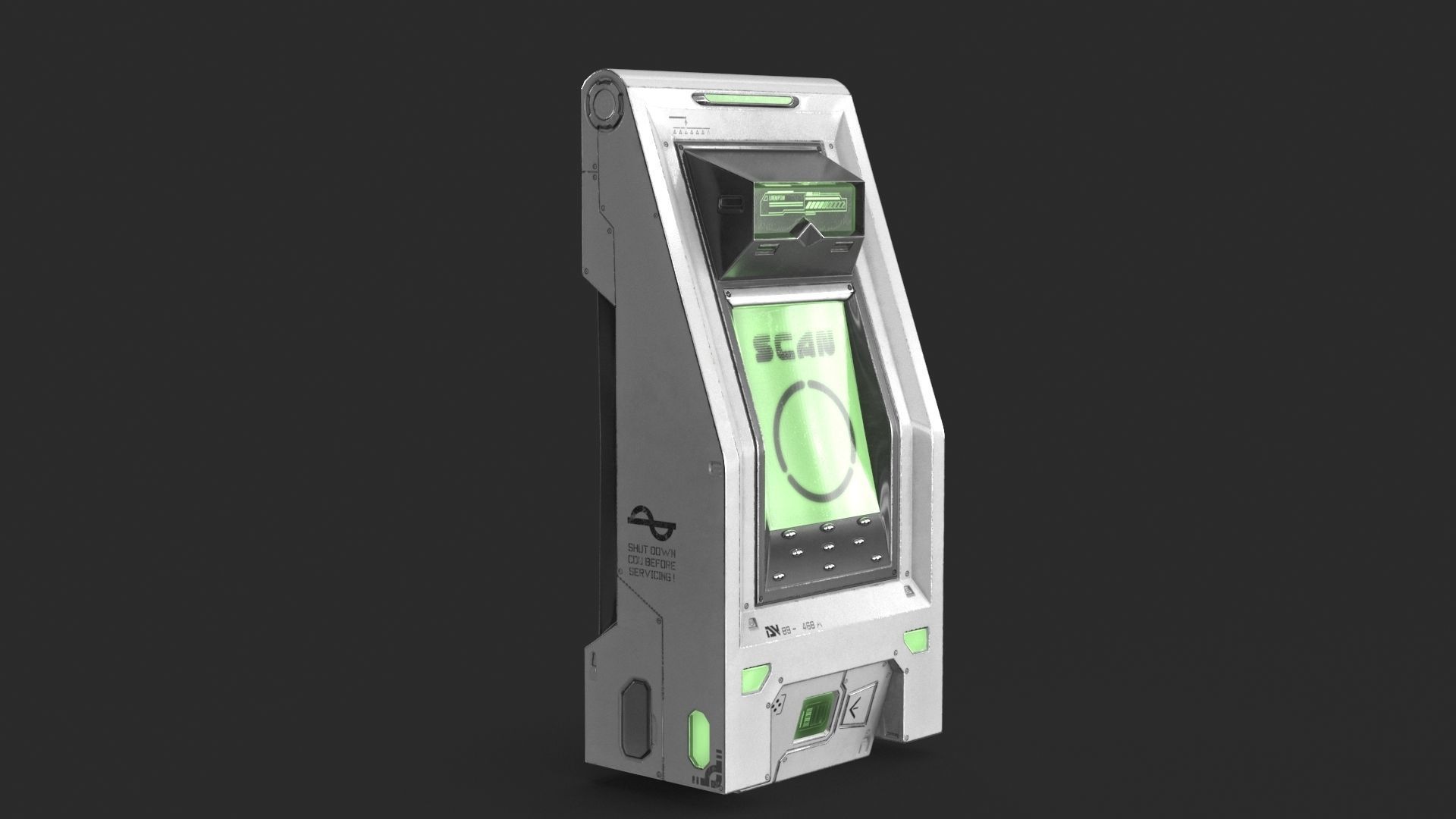 Sci Fi Scanner Display v2 Low-poly 3D model_7