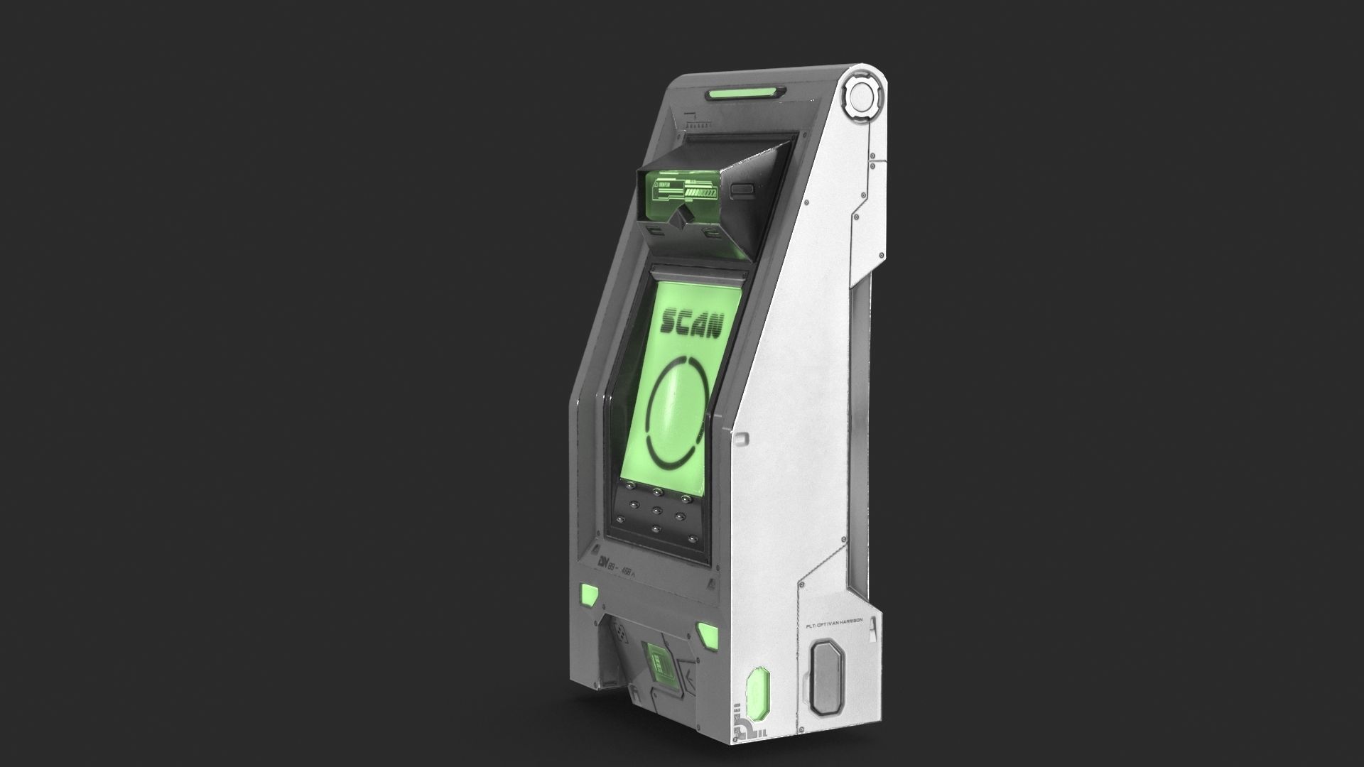 Sci Fi Scanner Display v2 Low-poly 3D model_12