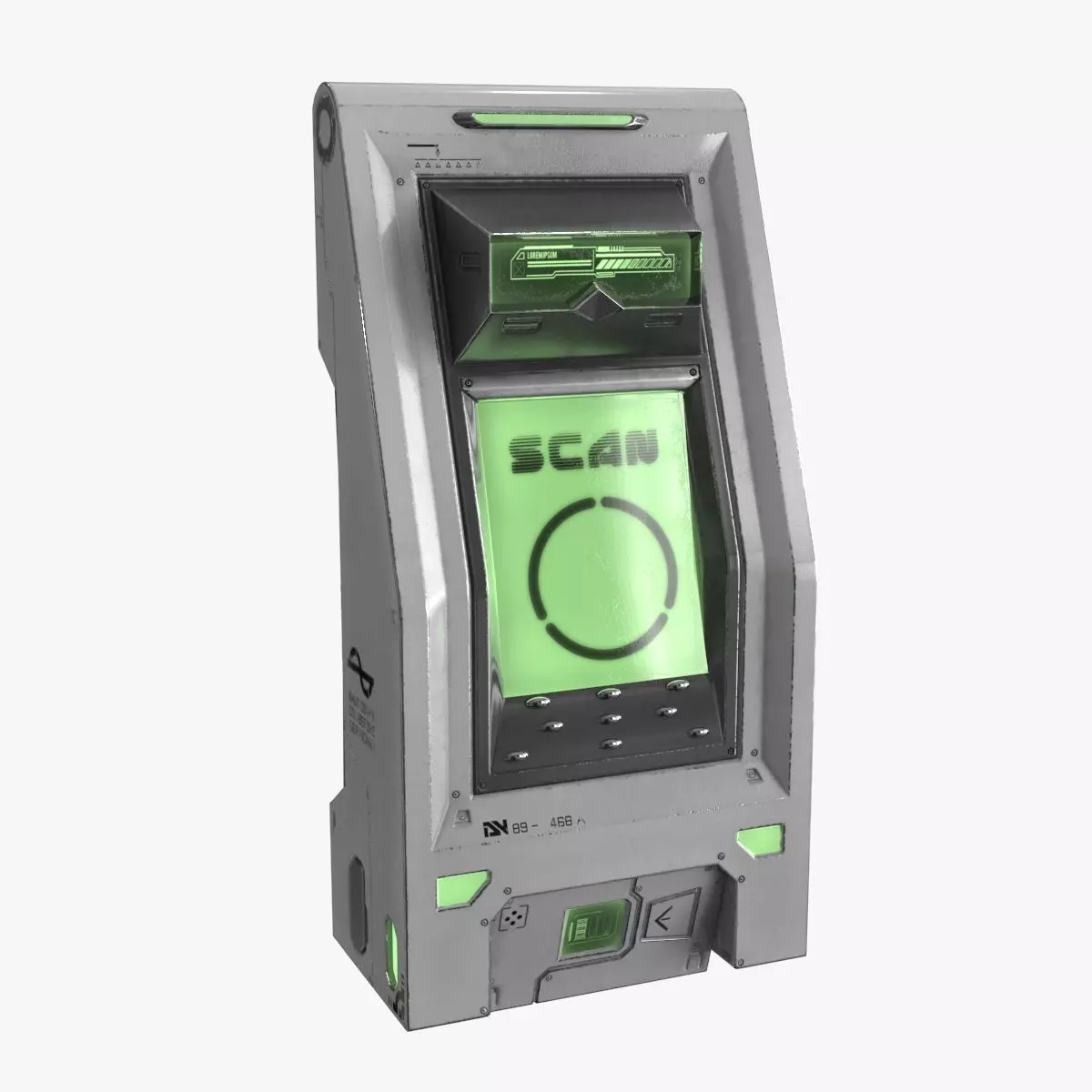 Sci Fi Scanner Display v2 Low-poly 3D model_0