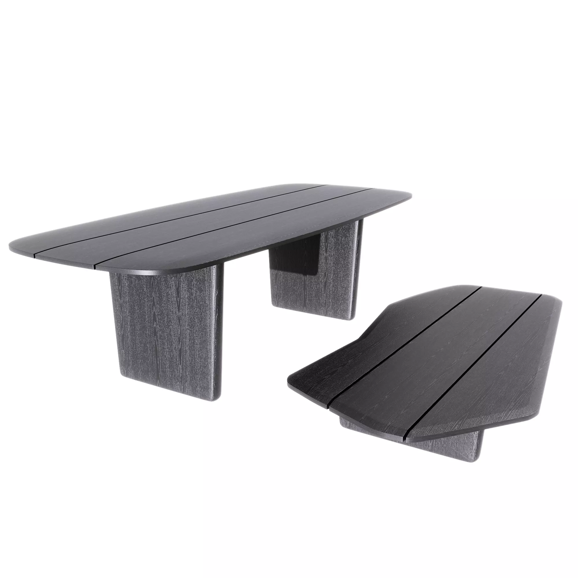 Dining and coffee tables 3D model_0