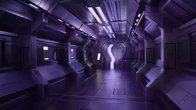 sci-fi corridor