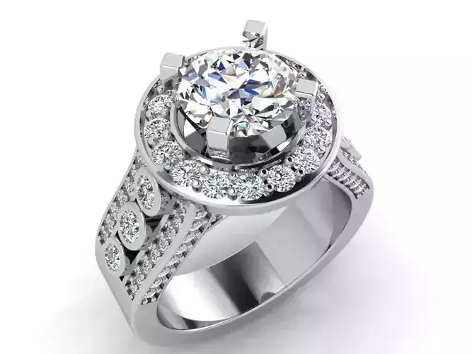 Royal diamond ring 3650 3D print model